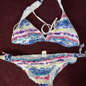 2 piece multicolored bathing suit